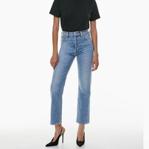 Aritzia Denim Forum Arlo High Rise Straight Jeans 28L